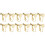 12Pièces Accessoires Clips Boucles D'oreilles Dorés Pour Oreilles 7