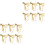 12Pièces Accessoires Clips Boucles D'oreilles Dorés Pour Oreilles 6