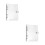 2Pièces Couvre- -Notes PVC Transparent Protection Document Pratique 4