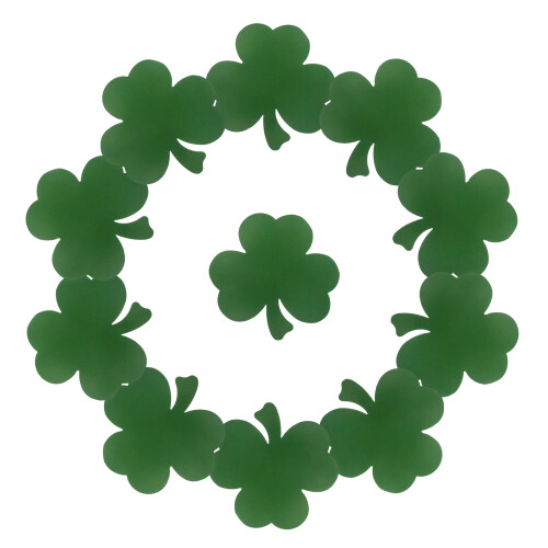 80Pièces Découpes Shamrock Vert Décorations Salle 1