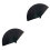 2Pièces Éventail Pliable Noir Sac De Transport 4