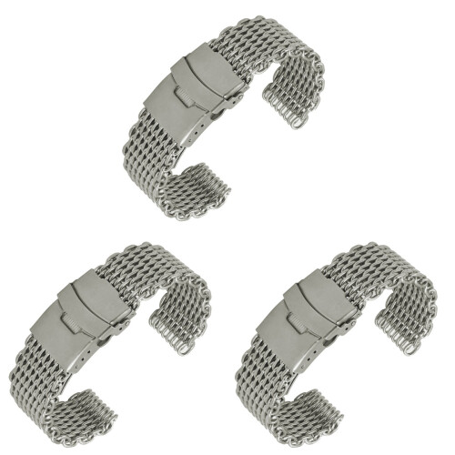 3Pièces Bracelet Requin Acier Inoxydable Argenté Élégant 1