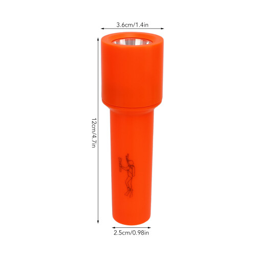 ABS Waterproof Underwater Torch, 10m Dive Range, 100-200m Reach, Orange 1