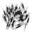 250Pcs Women's White Eyeshadow Brush Set with Rounded Dual-Ended Tips 1