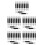 250Pcs Women's White Eyeshadow Brush Set with Rounded Dual-Ended Tips 6
