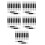 250Pcs Women's White Eyeshadow Brush Set with Rounded Dual-Ended Tips 5