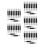 250Pcs Women's White Eyeshadow Brush Set with Rounded Dual-Ended Tips 7