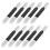 250Pcs Women's White Eyeshadow Brush Set with Rounded Dual-Ended Tips 3