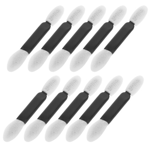 250Pcs Women's White Eyeshadow Brush Set with Rounded Dual-Ended Tips 2