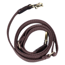 Verstellbarer Kaffee-Leder- und Webbing-Gurt, 75-122 cm