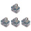 4Pcs Multi Color Tinplate Cookie Tin Durable Holiday Candy Storage Box 4