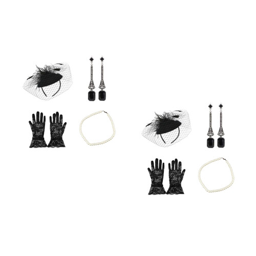 2Ensembles Ensemble Mariage Plume Noire Perles Tendance 2