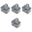 4Pcs Multi Color Tinplate Cookie Tin Durable Holiday Candy Storage Box 5