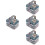 4Pcs Multi Color Tinplate Cookie Tin Durable Holiday Candy Storage Box 8