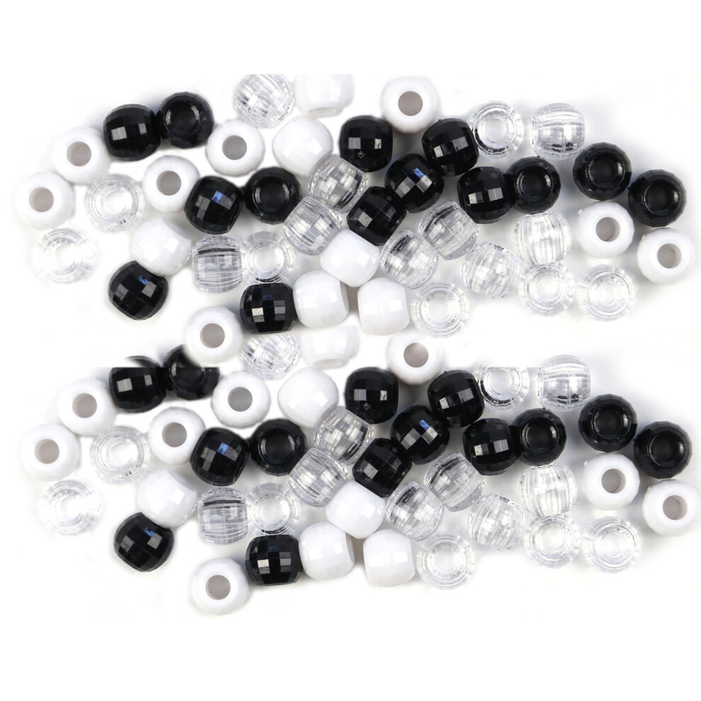 Durable Transparent Hair Extension Link Beads for DIY Braiding 100Pcs