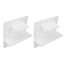 2 piezas de tablero perforado de plástico blanco para pared, ajustable
