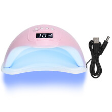 Lâmpada UV LED para unhas, ideal para esmalte em gel. Secador de unhas portátil de 48W com sensor automático e temporizador para resultados