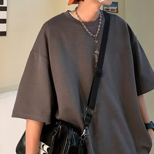 Γραφικό μπλουζάκι για άνδρες, μπλουζάκι casual με γράμματα και ντεκολτέ, χαλαρή 1