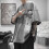 Ανδρικό T-shirt με μισό μανίκι, casual τοπ με στρογγυλή λαιμόκοψη και χαμηλωμένους 7