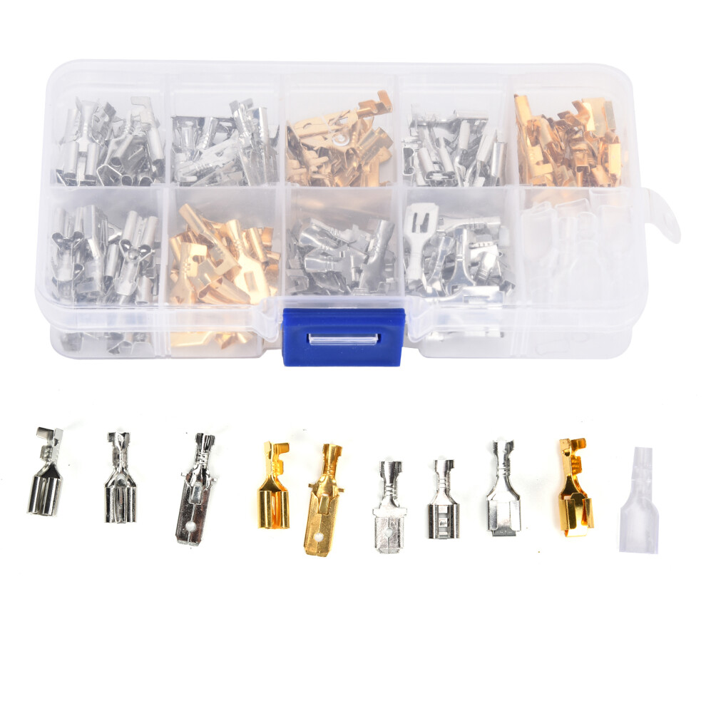 150Pcs Brass Wire Terminals 6.3Mm Corrosion Resistant Connectors 4031377115406