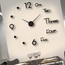 Orologio a parete silenzioso senza cornice in acrilico e metallo per soggiorno e camera da letto