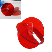 Vaso di fiori geometrico in acrilico 15x13x2cm Rosso Design minimalista moderno