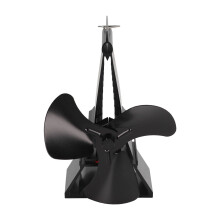 Wood Stove Fan 3 Blade Thermoelectric Aluminum Alloy Low Noise Heat Powered