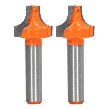 Conjunto de fresas para arredondamento de bordas, com lâminas de metal duro de grau industrial, corpos em aço temperado sólido, rolamentos guia de