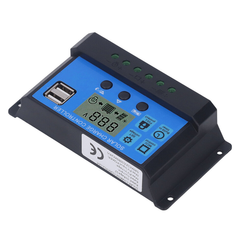 Solar Charge Regulator 40A Pwm 12V/24V Dual Usb Outputs & Lcd Display 5021372789329