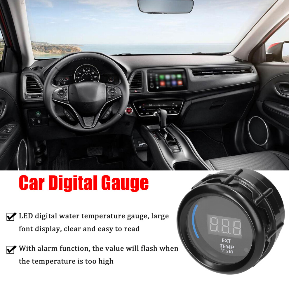 52Mm Digital Exhaust Gas Temperature Gauge 40-120 For Car Truck Motorcycle 5011381303517