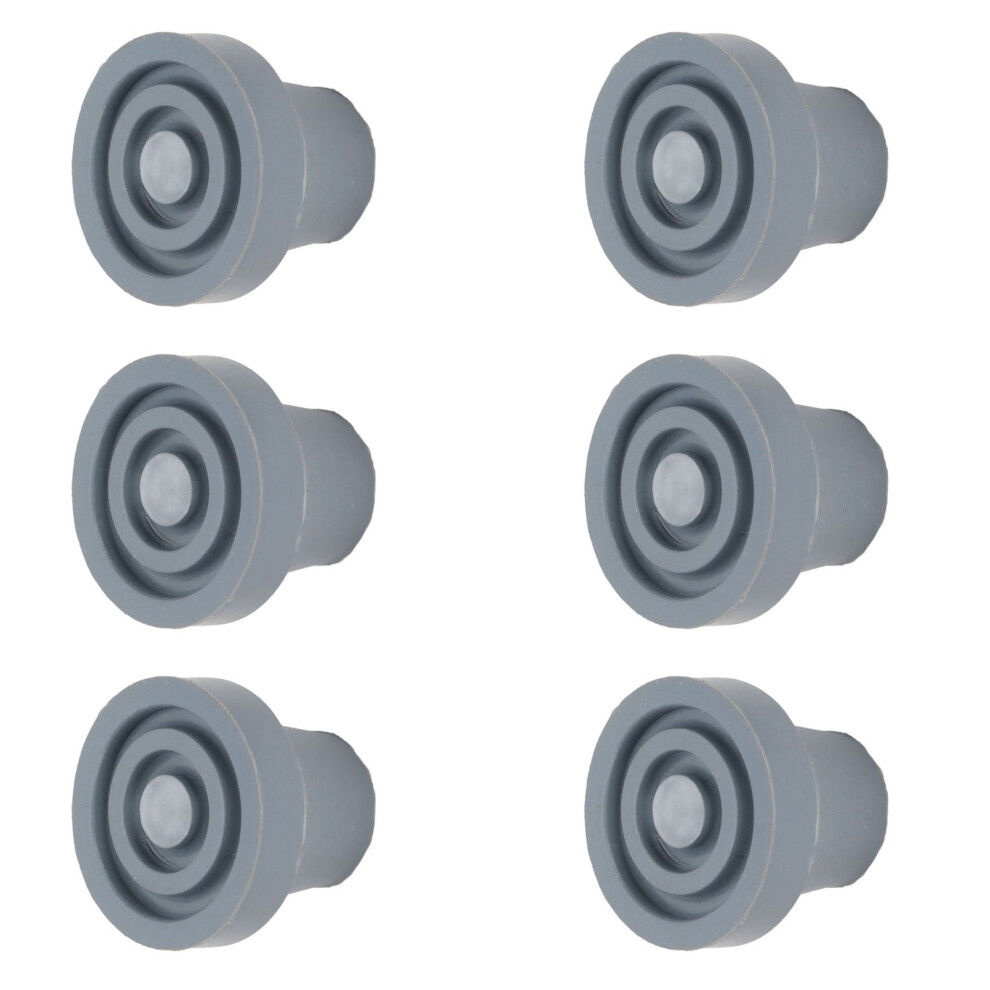 Cane Tip 6pcs Rubber Replacement Accessory for 4 Legged Crutches 0.6 Inch