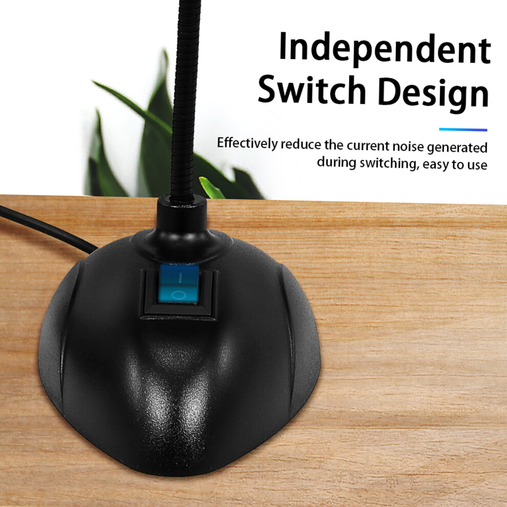 Desktop Capacitive Microphone, Wired, 3.5Mm Jack, Adjustable, Black 7671379818256