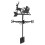 2Pcs Black Iron Weather Vane Decorative Yard Wind Direction Indicator 2