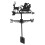 2Pcs Black Iron Weather Vane Decorative Yard Wind Direction Indicator 3