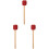 3Stk Percussion Drumsticks Rot, Holzgriff, Robust Und Komfortabel 4