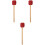 3Stk Percussion Drumsticks Rot, Holzgriff, Robust Und Komfortabel 5