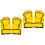 2Paare Schützende Kickboxhandschuhe Gelb PU- Sparring Training 6
