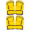 2Paare Schützende Kickboxhandschuhe Gelb PU- Sparring Training 7