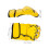 2Paare Schützende Kickboxhandschuhe Gelb PU- Sparring Training 10