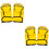 2Paare Schützende Kickboxhandschuhe Gelb PU- Sparring Training 8
