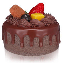 2Stk Schokoladen PVC Kuchen-Deko Realistische Künstliche Tortenmodelle