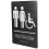 5Stk Rollstuhl Wc Schild Unisex Toilettenschild 1