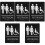 5Stk Rollstuhl Wc Schild Unisex Toilettenschild 5