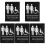 5Stk Rollstuhl Wc Schild Unisex Toilettenschild 4
