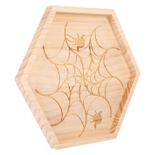 4Stk Holz Halloween Servierplatte Snack- Und Obstteller