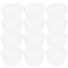 24Pièces Soucoupes Plastique Transparent Protection Tables & Sols