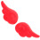 2Pairs Red Plastic Motorcycle Wings Adorable Accessories 1