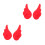 2Pairs Red Plastic Motorcycle Wings Adorable Accessories 7