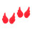 2Pairs Red Plastic Motorcycle Wings Adorable Accessories 10