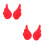 2Pairs Red Plastic Motorcycle Wings Adorable Accessories 5